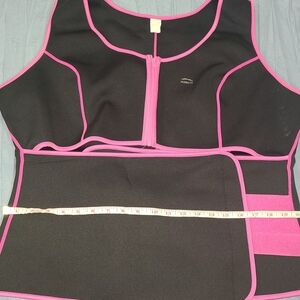 Black and Pink Zip-Up Athletic Top